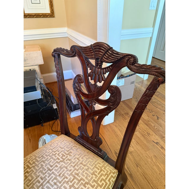 A stunning set of eight matching side chairs from Henredon's iconic Natchez Collection, offered as a complete set. These...
