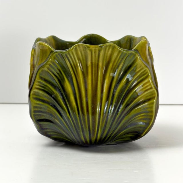 Ceramic Shell Jardiniere by Christopher Dresser for Ault, 1890 For Sale - Image 9 of 10