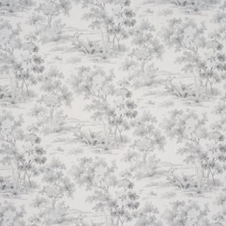 Boråstapeter Countryside Morning Fabric In Grey For Sale
