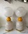 Contemporary Pair of Brass and Berlingo Stripe Murano Glass Lamps, Italy For Sale - Image 4 of 11