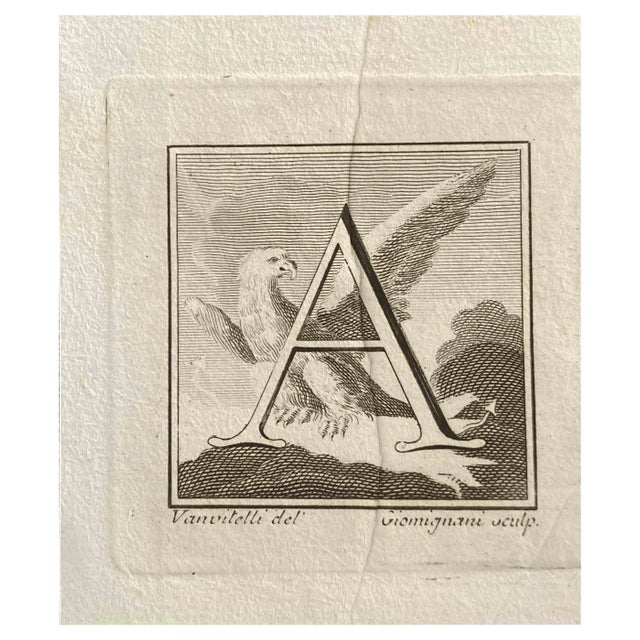 Unknown, Capital Letter for Antiquities of Herculaneum Exposed, Late 18th Century For Sale