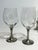 2000 - 2009 Williams-Sonoma 4” Diameter Pewter Stem Hand-Blown Crystal Wine Goblets - Set of 12 For Sale - Image 5 of 5