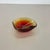 Murano Glass Red Yellow Bowl Element Shell Ashtray Seguso Murano, Italy, 1970s For Sale - Image 3 of 17