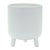 Add a touch of modern elegance to your plant displays with the White Ribbed Dolomite Planter. Crafted from durable...