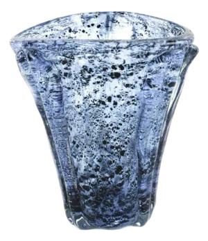 Jeweled Marine Glass Vase, 1930s