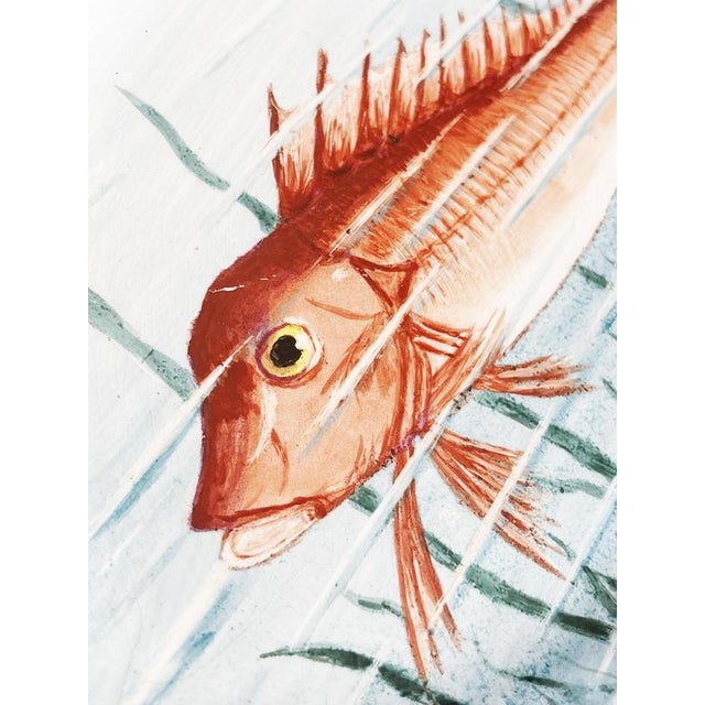 1960s Ceramic Dish with Fish Decoration, France, 1960s For Sale - Image 5 of 16