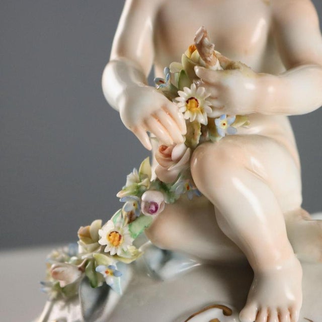 Green Porcelain Candleholders from Capodimonte, Set of 2 For Sale - Image 8 of 15