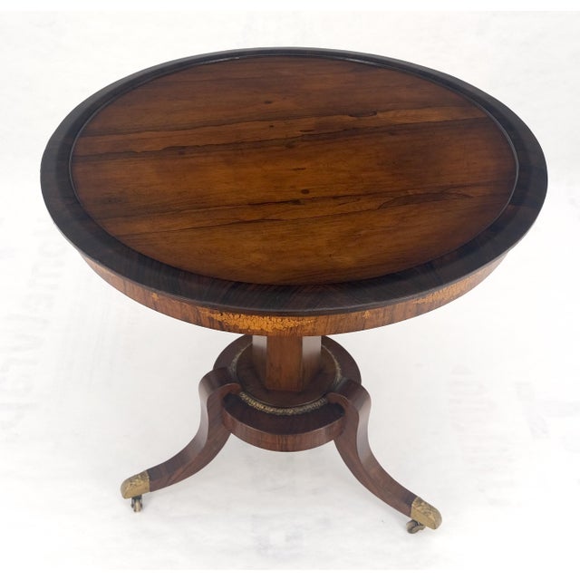 Antique c1880s Round Tripod Base Rosewood Lamp Side Table Stand MINT!