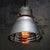 Metal Vintage Industrial Zeiss Ikon Ik180 Mercury Mirror Glass Pendant Light For Sale - Image 7 of 8