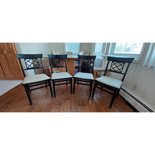 Black Set of 4 Louis Rastetter & Sons Chairs For Sale - Image 8 of 8