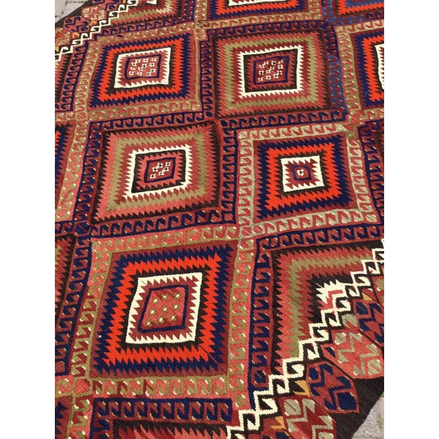 Textile Nomadic Handmade Kilim - 73" X 102" For Sale - Image 7 of 11