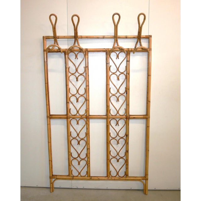 Vintage Bamboo and Wicker Wall Coat Rack, 1960s For Sale - Image 17 of 17