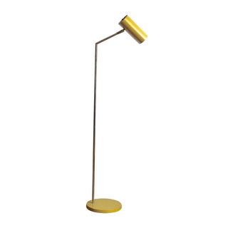 Mid-Century Enamel Metal Floor Lamp For Sale