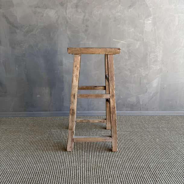 1950s Vintage Elm Wood Pedestal Organic Modern Style For Sale In Los Angeles - Image 6 of 7