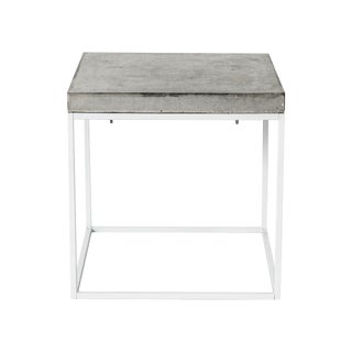 Concrete Top Steel Side Table For Sale