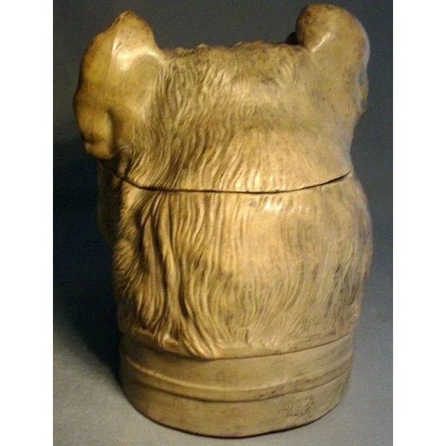 19th Century 19th Century English Boxer or Bull Dog Ceramic Tobacco Jar or Box For Sale - Image 5 of 8