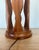 1970s Mid-Century Modern Modeline Style Wavy Sculptural Walnut Ribbon Table Lamp With Drum Shade For Sale - Image 5 of 12