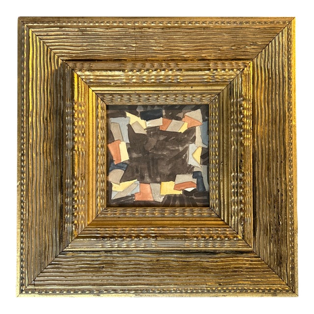 1950’s Original Abstract Expressionist Watercolor Painting For Sale