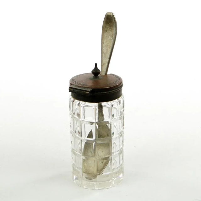 Metal Biedermeier German Mustard Container, 1930s For Sale - Image 7 of 8