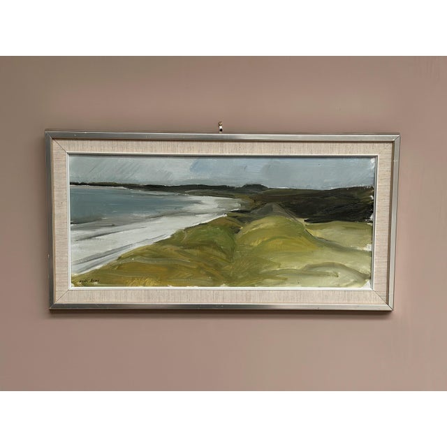 Original Swedish Oil on Canvas – Landscape by Erwö Allan – Vintage & Framed – 76 × 39 cm (29.9" × 15.4") A beautiful...