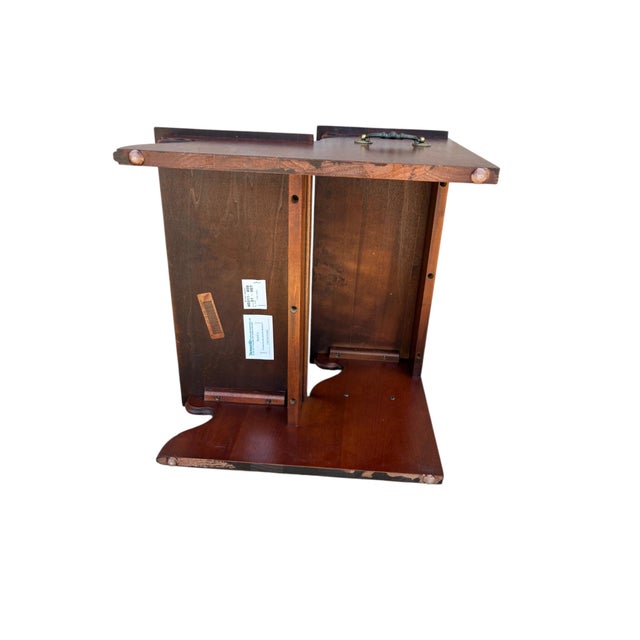 1990s Thomasville Collectors Cherry Chippendale Bed Steps Bedroom Dresser Chest For Sale - Image 9 of 12
