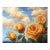 Rose Delight - Original Contemporary Botanical Landscape Oil Painting on Canvas by Phoebe Brunner For Sale