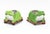 Pair of Chinese Porcelain Frog Form Jardinieres, each with green glazed textured surface and hand-painted eyes, together...