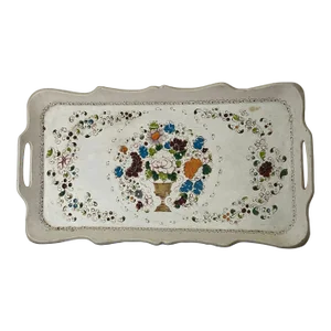 Vintage Hand Painted Decorative Serving Tray