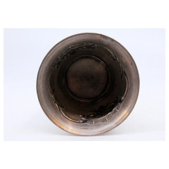 Silver Cup with Flower and Leaf Edge Reliefs For Sale - Image 4 of 10
