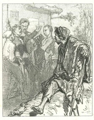 Paul Gavarni, The Misery, Original Lithograph, 1881