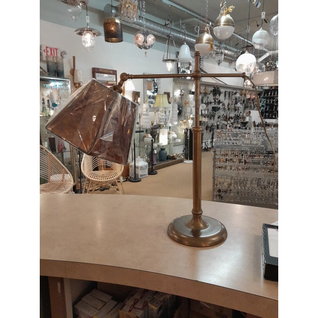 Traditional Vintage Chapman Adjustable Brass Task Lamp For Sale - Image 3 of 7