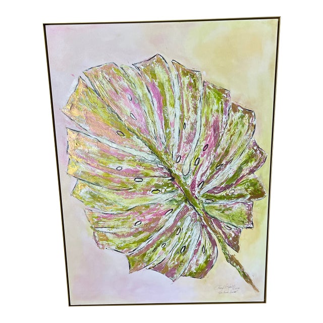 Palm Beach Monstera - Designed by Cheryl P. Kohloff For Sale