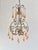 Venetian Style Beaded Brass Chandelier with Pink Murano Glass Drops, Italy, 1950s For Sale - Image 6 of 18