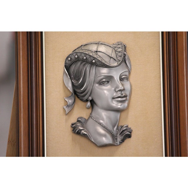 Beige Woman Wall Decor, 1970s, Set of 2 For Sale - Image 8 of 18