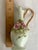 Ceramic Mid 20th Century Lefton Porcelain Green Heritage Rose Hand-Painted Porcelain Ewer/Miniature Pitcher/Bud Vase Excellent Condition For Sale - Image 7 of 8