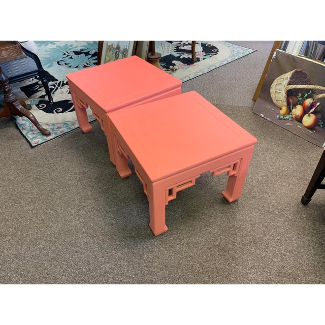 Chinoiserie 20th Century Pair Lane Chinoiserie Side Tables For Sale - Image 3 of 7