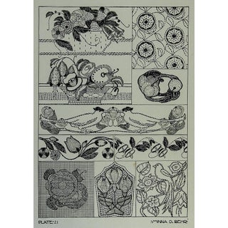 Circa 1920 Textile Design Lithograph For Sale