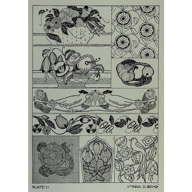 Circa 1920 Textile Design Lithograph For Sale