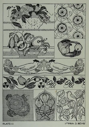 Circa 1920 Textile Design Lithograph