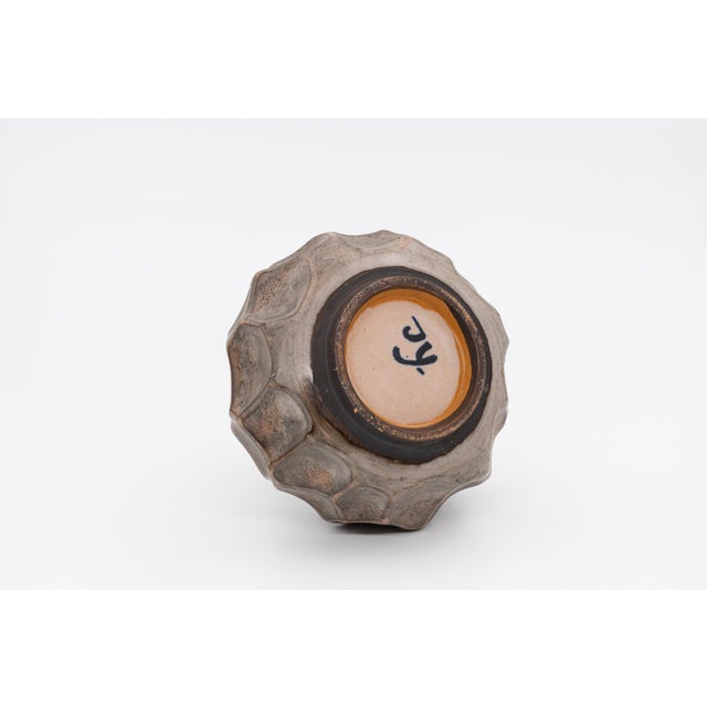 Brutalist Sculptural Ceramic Bowl by Irma Yourstone, Sweden, 1970s For Sale - Image 4 of 5