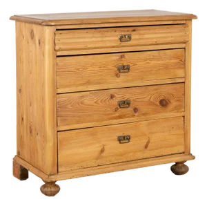 19th Century Four Drawer Pine Chest of Drawers, Denmark
