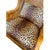 Pair of Double-Caned Rattan Wing Chairs With Leopard Upholstery For Sale - Image 11 of 12