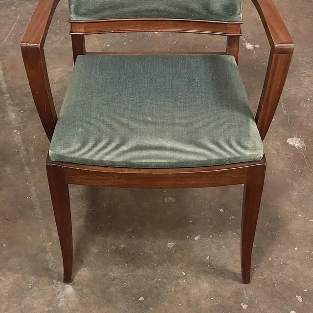 Wood Mid-Century Mahogany Armchair by De Coene For Sale - Image 7 of 13