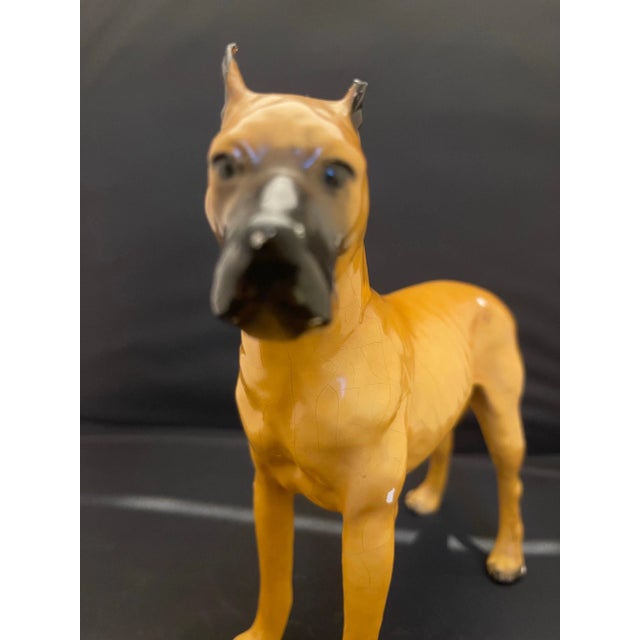 English Porcelain Figure of a Great Dane Dog, Early 20th Century For Sale - Image 4 of 8