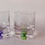 Glass Vintage Krosno Handblown Bubble Base Rocks Glasses – Polish Glassware Purple & Green - Set of 2 For Sale - Image 7 of 8