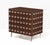 An italian contemporary cabinet made to order in a deep chocolate-brown finish, with 90 clear murano glass spheres across...