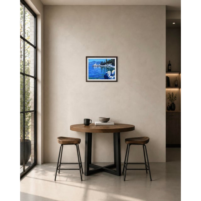Granite and Glass - Lake Tahoe Modern Oil Painting Landscape For Sale - Image 4 of 6