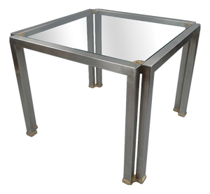 Coffee Table in Aluminium and Glass by Peter Ghyczy, 1970s
