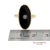 14k Solid Yellow Gold Oval Black Onyx and Diamond Ring, Size 4.5 For Sale - Image 10 of 12