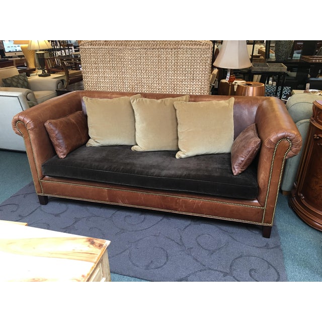 Ralph Lauren Brompton Leather Sofa Chairish